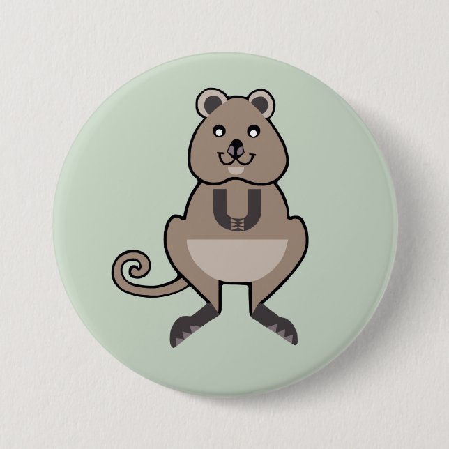 Wild animals - I love QUOKKAS - Nature - Australia Button (Front)