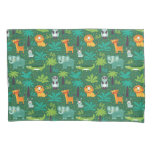 Wild Animals In Jungle Pillow Case