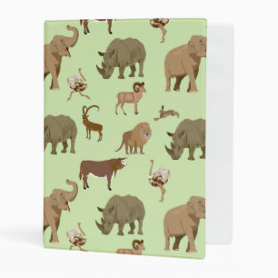 Wild animals mini binder