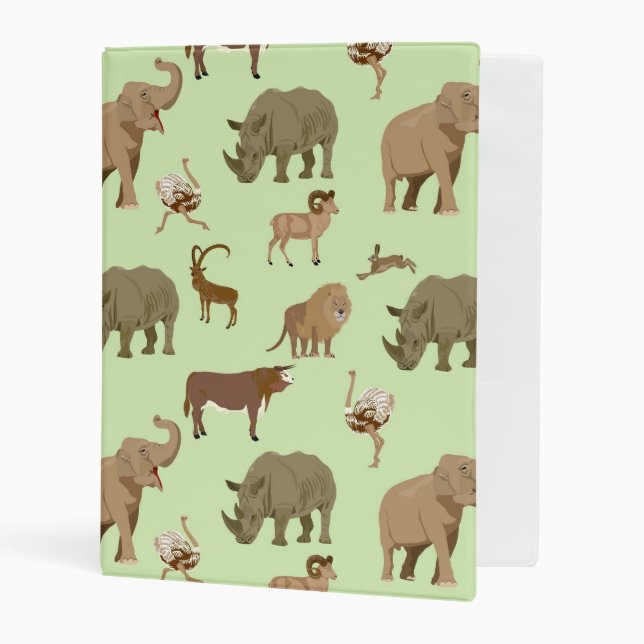 Wild animals mini binder (Front/Inside)