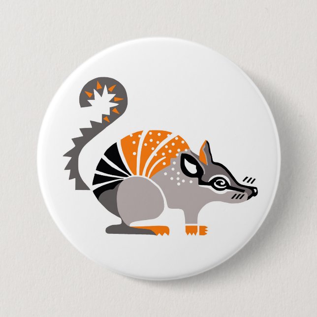 Wild animals - NUMBAT -Marsupial - Wildlife Button (Front)