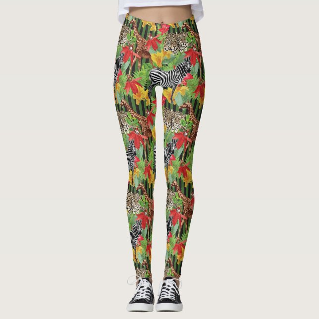 Wild Animals Of Africa Leggings (Front)