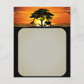 Wild Animals on African Savanna Sunset (Front)