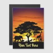 Wild Animals on African Savanna Sunset (Front/Back)
