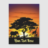 Wild Animals on African Savanna Sunset (Front)