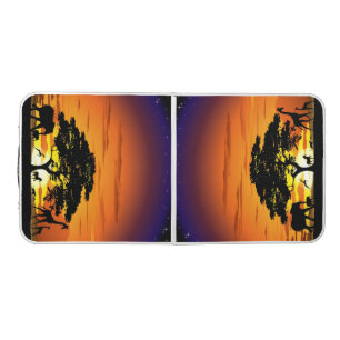 Wild Animals on African Savanna Sunset Beer Pong Table