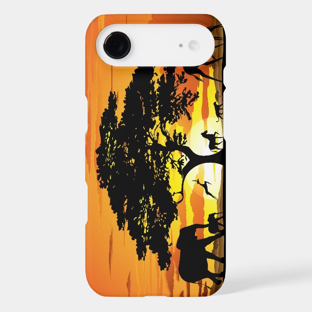 Wild Animals on African Savanna Sunset Case-Mate iPhone Case (Back)