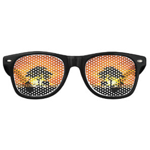 Wild Animals on African Savanna Sunset Retro Sunglasses