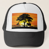 Wild Animals on Savannah Sunset Hat | Zazzle display picture 1