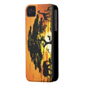 Wild Animals on Savannah Sunset iPhone 4 Case (Back Left)