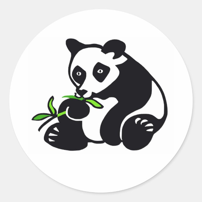 Wild animals - PANDA bear - Wildlife - Nature Classic Round Sticker (Front)
