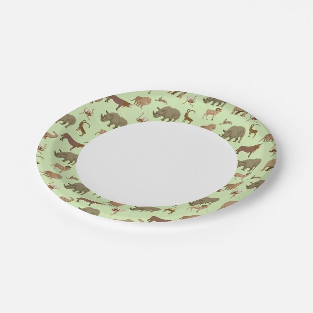 Wild animals paper plates (Angled)