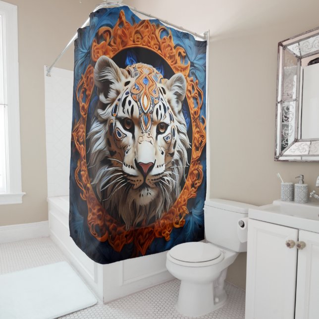 Wild Animals Portrait Reflections  Shower Curtain (In Situ)