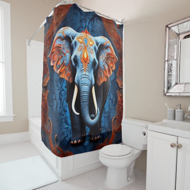 Wild Animals Portrait Reflections  Shower Curtain (In Situ)