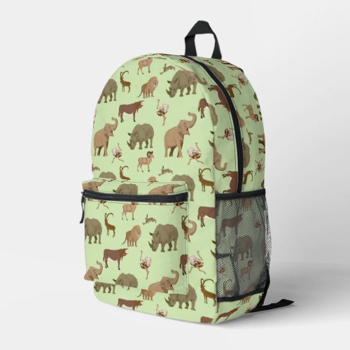 Wild animals printed backpack