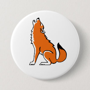 Wild animals - Red WOLF - Animal lover Button