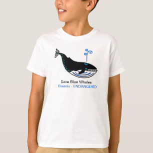Wild animals - Save Blue WHALES - Marine- T-Shirt