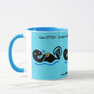 Wild animals -Sea OTTER - - Nature - Blue Mug