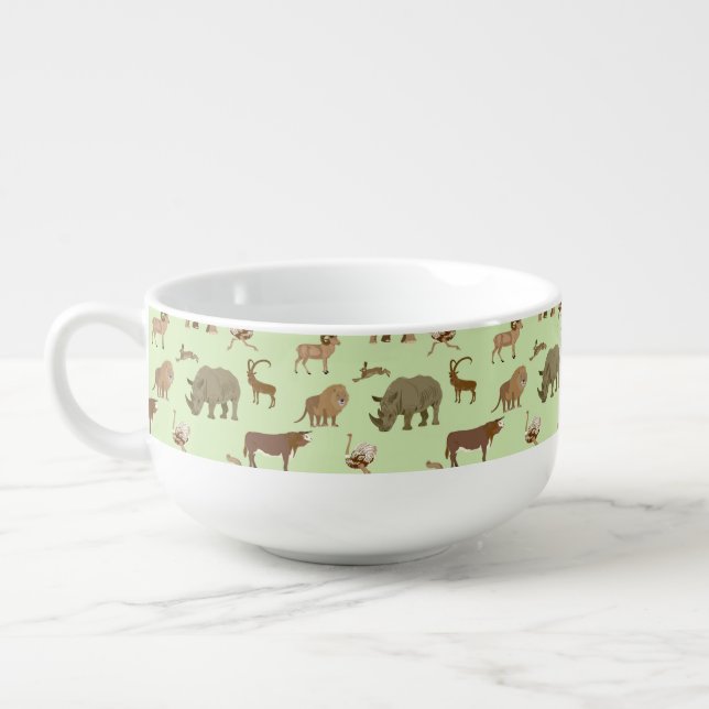 Wild animals soup mug (Right)