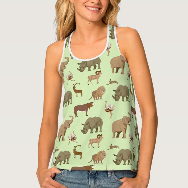 Wild animals tank top (Front)