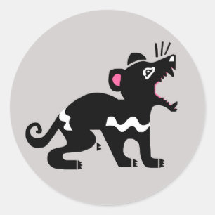 Wild animals -Tasmanian DEVIL -Australia - Classic Round Sticker
