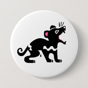 Wild animals -  TASMANIAN DEVIL- Marsupial Button