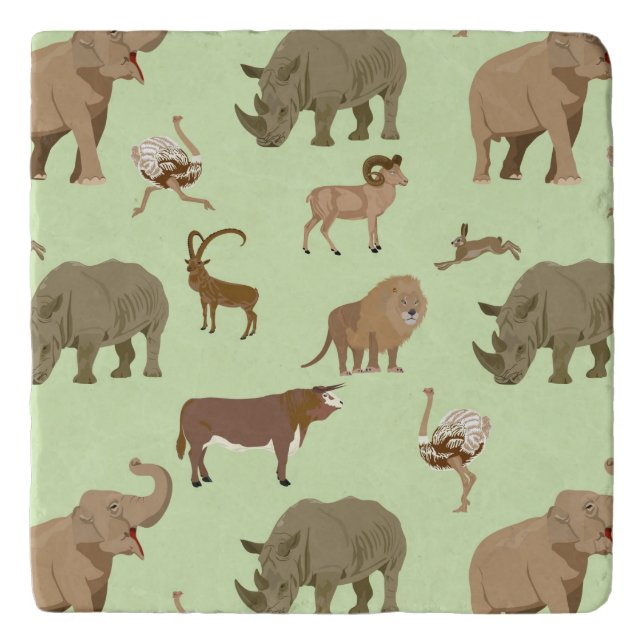 Wild animals trivet (Front)