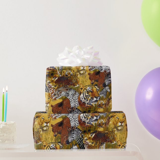 Wild Animals Wrapping Paper (Party Gifts)