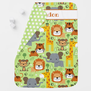 Wild Animals Zoo Safari Baby Blanket