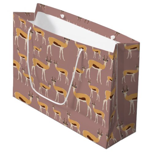 Wild Antelope Animal Pattern Large Gift Bag