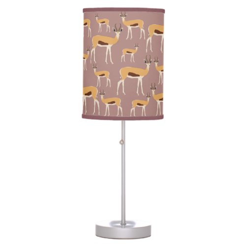 Wild Antelope Animal Pattern Table Lamp