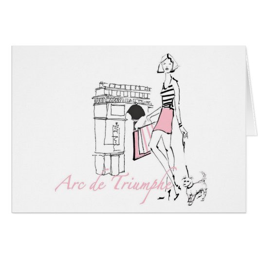 Wild Apple | Arc De Triomphe - Girly Sketch Cards (Front Horizontal)