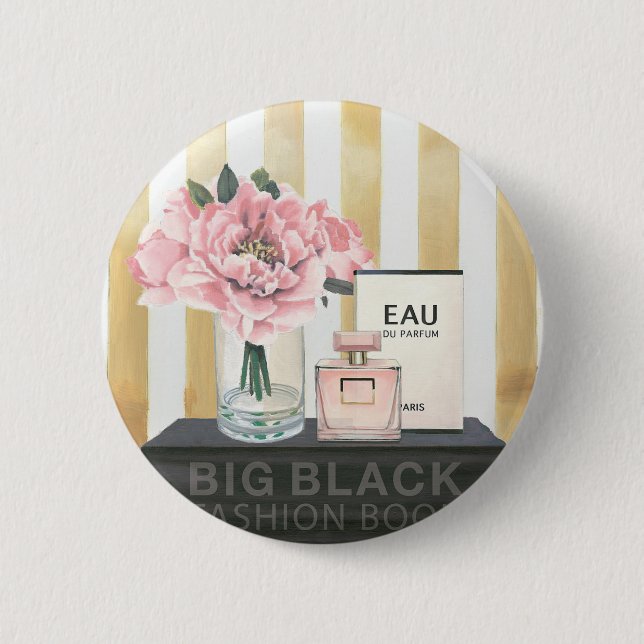 Wild Apple | Big Fashion Book - Striped Pinback Button (Front)