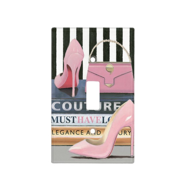 Wild Apple | Couture Stripes - Shoes & Bag Light Switch Cover (Front)