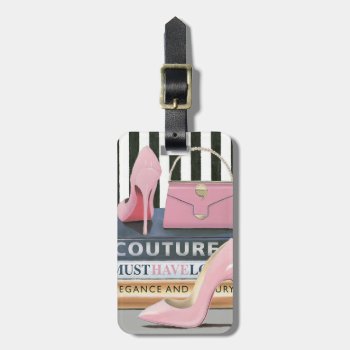 Wild Apple | Couture Stripes - Shoes & Bag Luggage Tag by wildapple at Zazzle