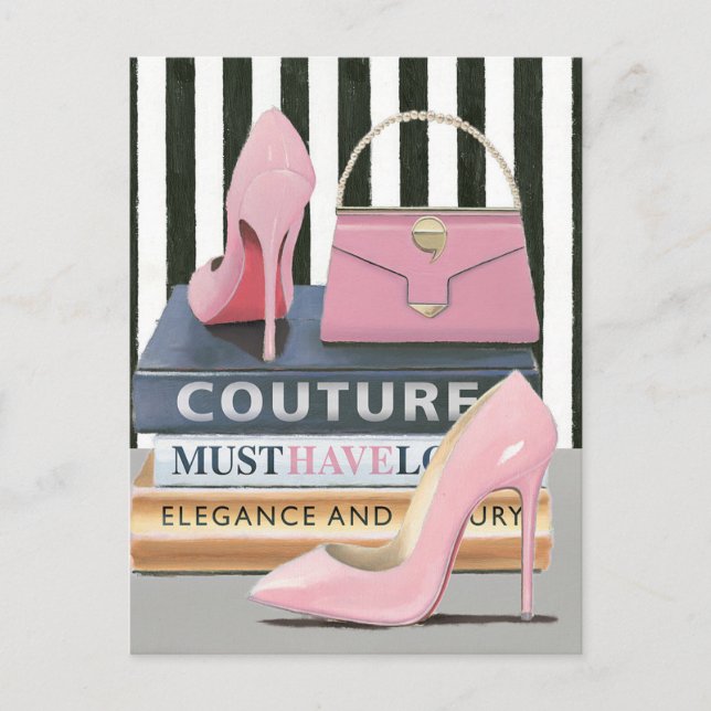 Wild Apple | Couture Stripes - Shoes & Bag Postcard (Front)