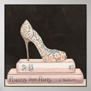 Wild Apple Elegant High Heel Fashion Poster
