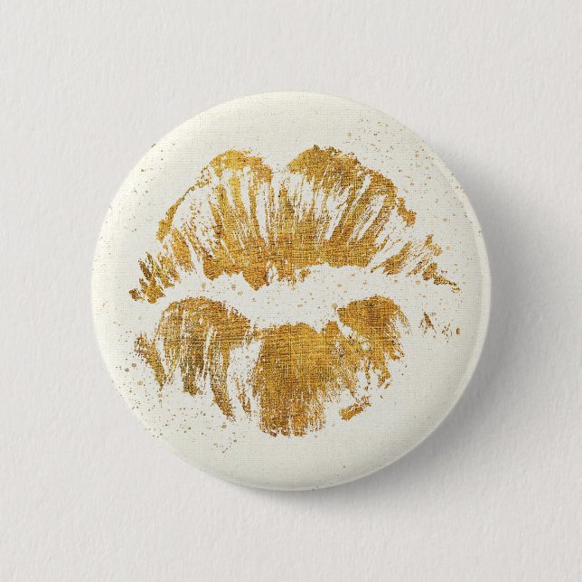 Wild Apple | Elegant Stylish Kiss Pinback Button (Front)