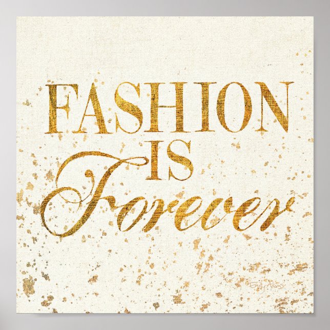 Wild Apple | Fashion Is Forever - Girly Quote Poster (Front)