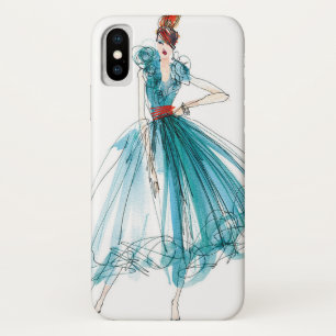 Wild Apple Haute Couture Fashion Sketch iPhone X Case