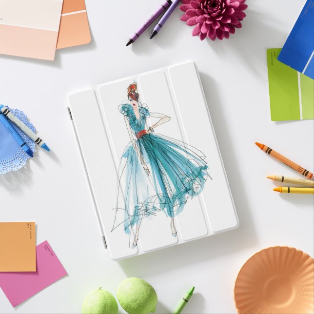 Wild Apple | Haute Couture Fashion Sketch iPad Smart Cover (In Situ)