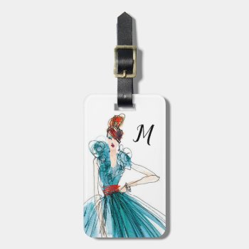 Wild Apple | Haute Couture Fashion Sketch Luggage Tag by wildapple at Zazzle