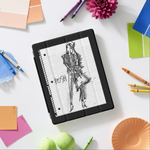 Wild Apple Posh - Edgy Vintage Sketch iPad Smart Cover