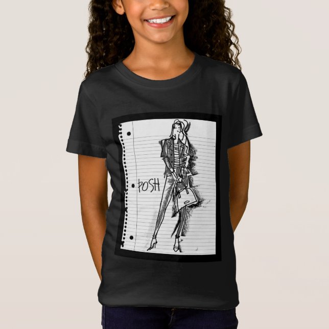 Wild Apple | Posh - Edgy Vintage Sketch T-Shirt (Front)