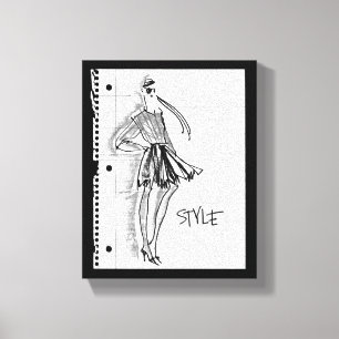 Wild Apple   Style Icon - Modern Sketch Canvas Print