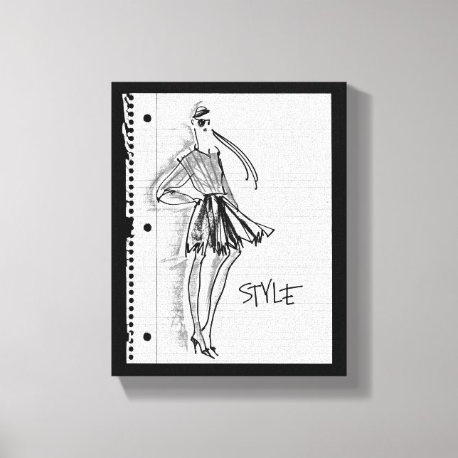 Wild Apple | Style Icon - Modern Sketch Canvas Print (Front)