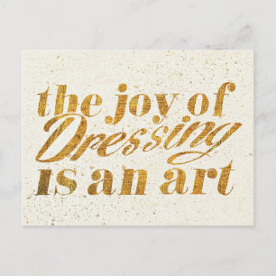 Wild Apple The Joy Of Dressing - Girly Quote Postcard