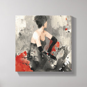 Wild Apple Vintage Watercolor Woman Canvas Print