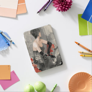 Wild Apple   Vintage Watercolor Woman iPad Mini Cover