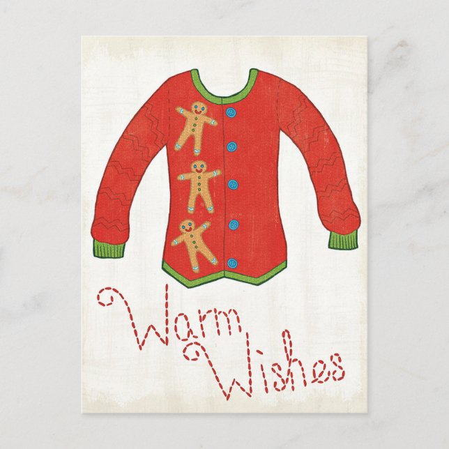 Wild Apple | Warm Wishes - Gingerbread Man Postcard (Front)